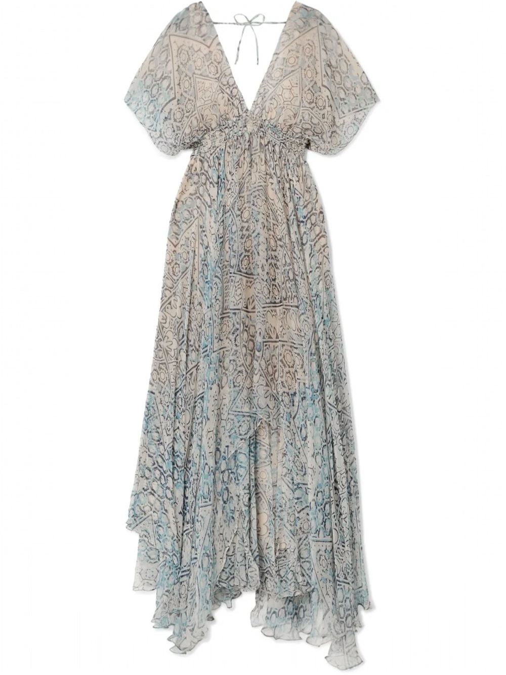 $455 Mes Demoiselles Layered Unstructured Relaxed Chiffon Maxi Dress Size 12-14